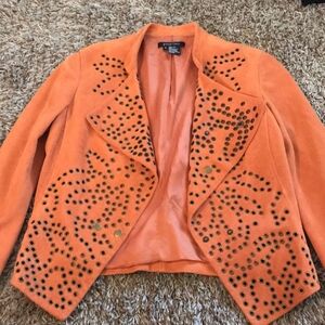 Etcetera Orange Studded Women's Jacket